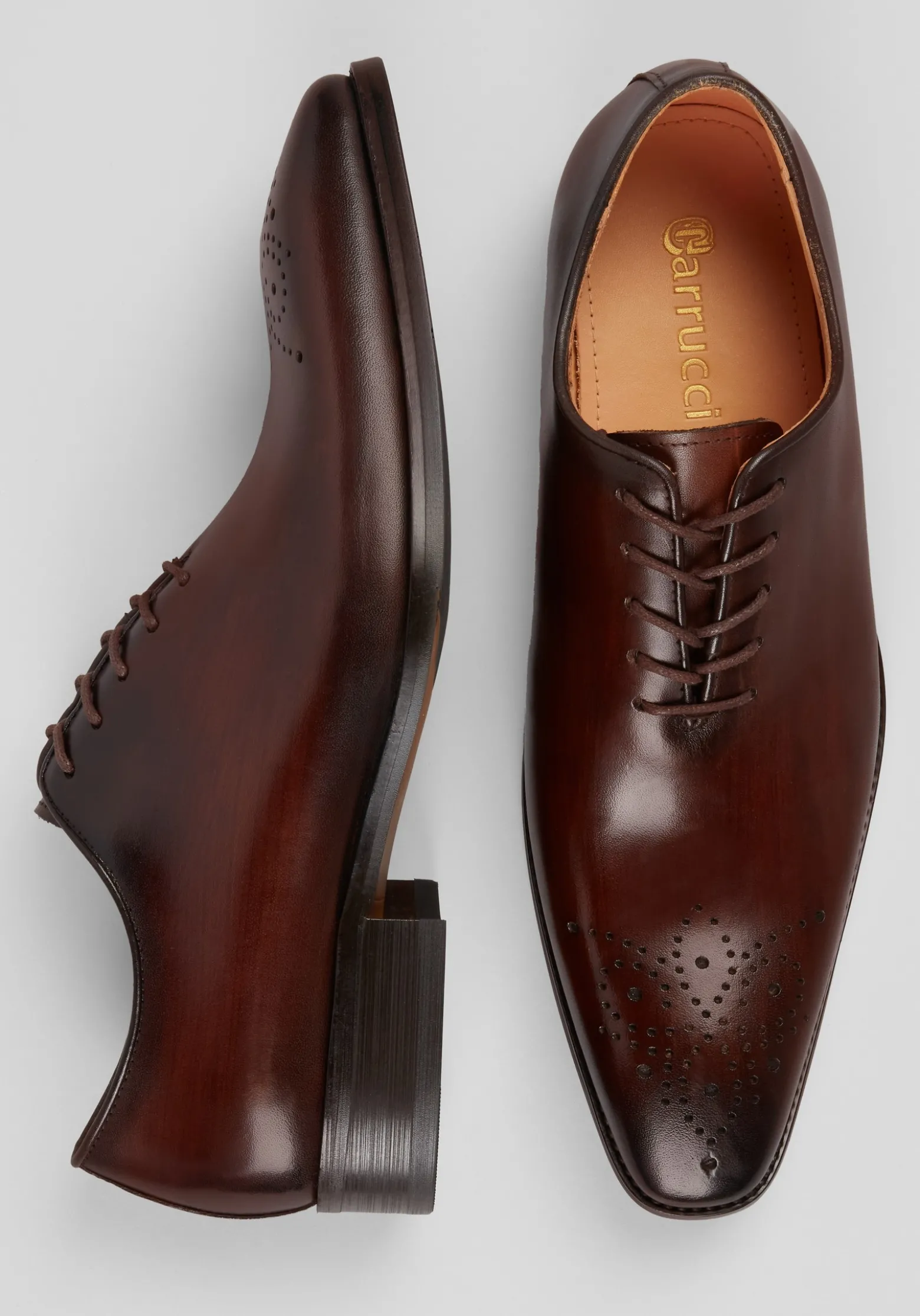 Carrucci Hand-Burnished Dress Oxfords