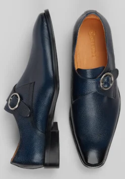 Carrucci Monk Strap Plain Toe Dress Shoes