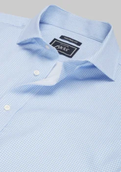 1905 Collection Tailored Fit Check 4-Way Stretch Dress Shirt
