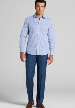 1905 Collection Tailored Fit Mini Gingham Button Up Shirt