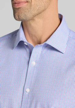 1905 Collection Tailored Fit Mini Gingham Button Up Shirt