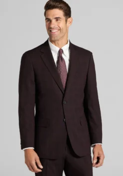 1905 Collection Tailored Fit Plaid Suit Separates Jacket