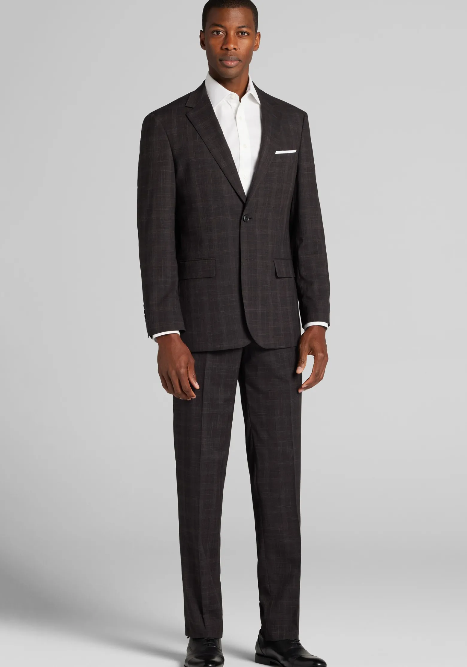 1905 Collection Tailored Fit Plaid Suit Separates Jacket - Big & Tall
