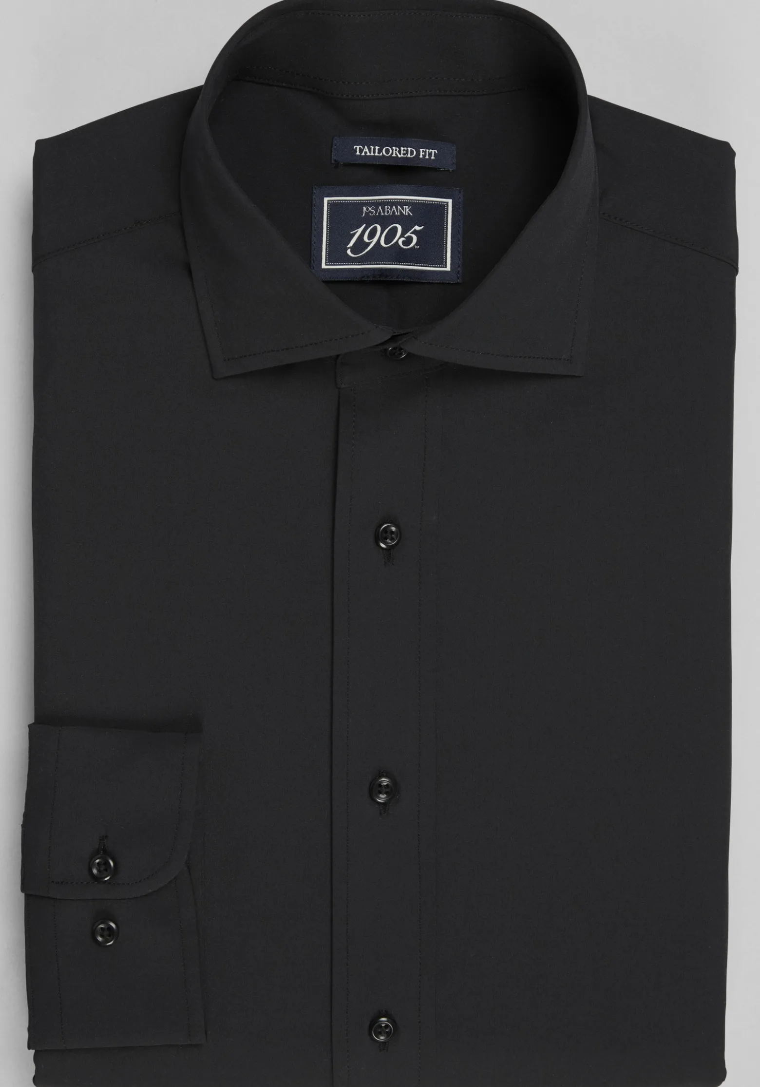 1905 Collection Tailored Fit Solid 4-Way Stretch Dress Shirt