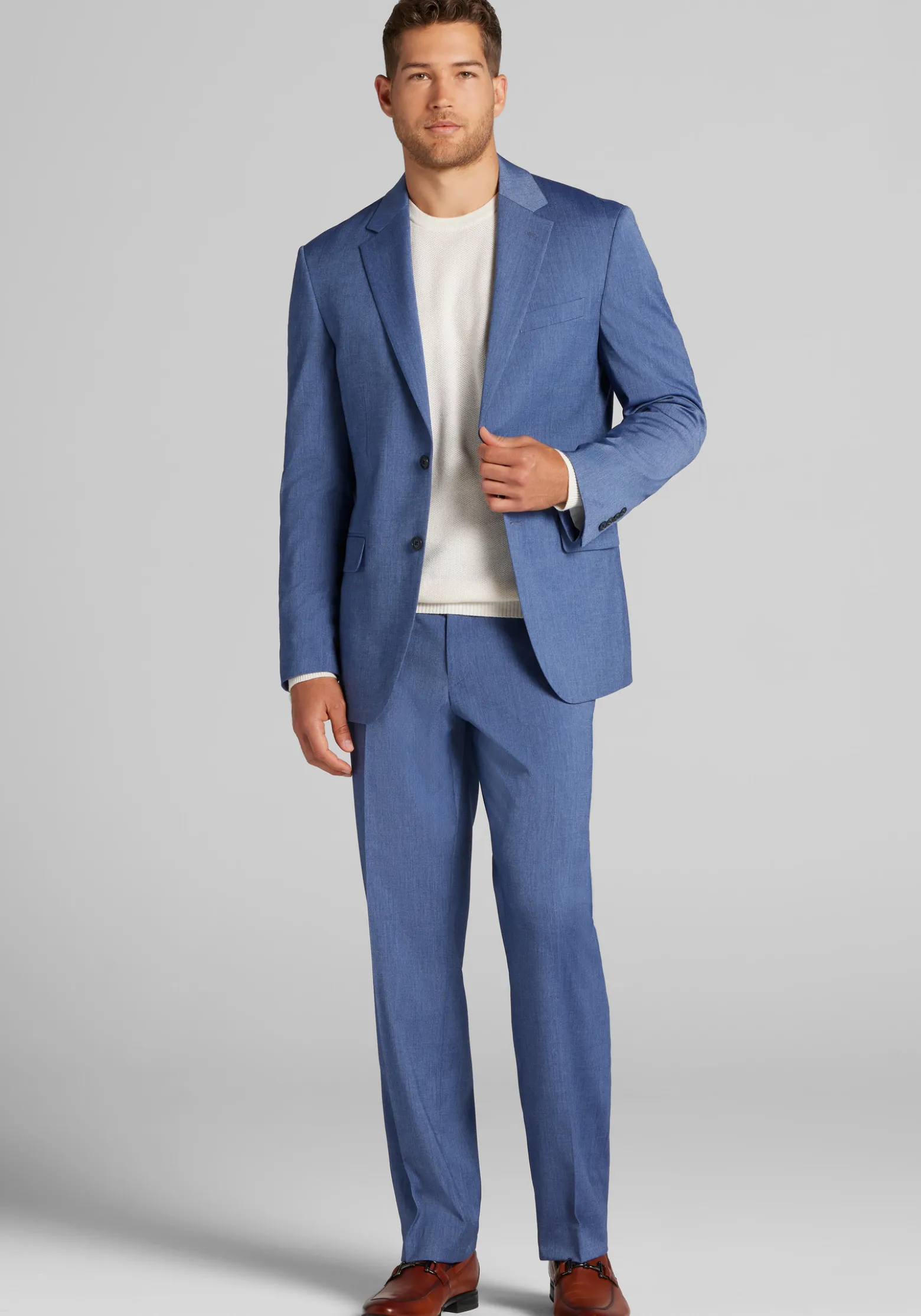 1905 Collection Tailored Fit Solid Suit Separates Jacket
