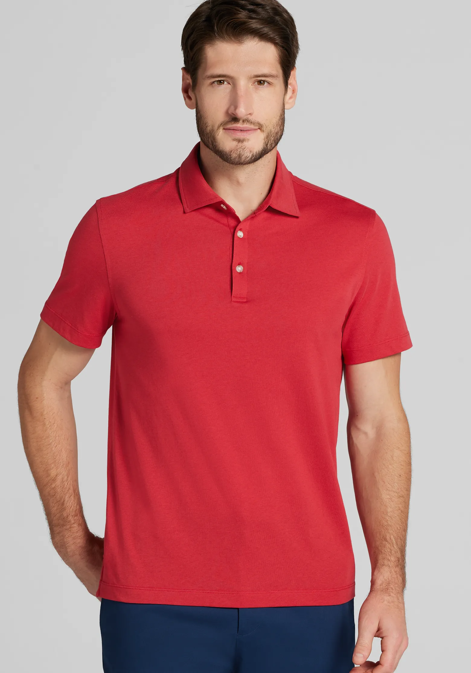 1905 Collection Tailored Fit Solid Polo Shirt - Big & Tall