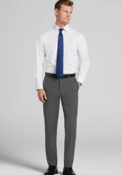 1905 Collection Tailored Fit Spread Collar Dot 4-Way Stretch Dress Shirt