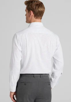 1905 Collection Tailored Fit Spread Collar Dot 4-Way Stretch Dress Shirt