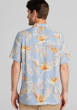 1905 Collection Tailored Fit Tropical Floral Short Sleeve Hawaiian Camp Shirt CLEARANCE