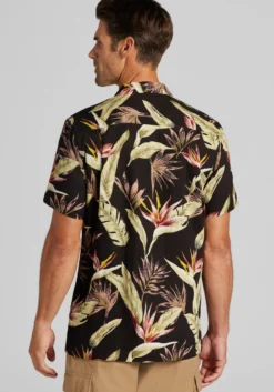 1905 Collection Tailored Fit Tropical Floral Short Sleeve Hawaiian Camp Shirt CLEARANCE