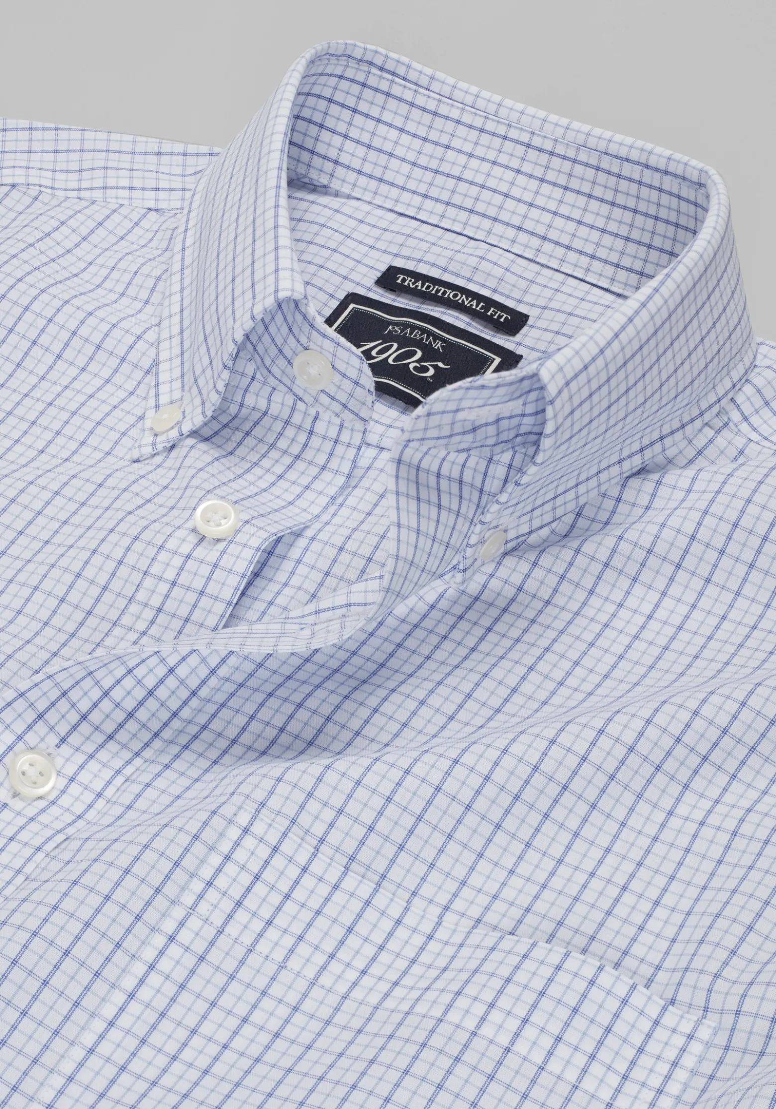 1905 Collection Traditional Fit Button-Down Collar Check Dress Shirt