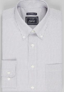 1905 Collection Traditional Fit Gingham Dress Shirt
