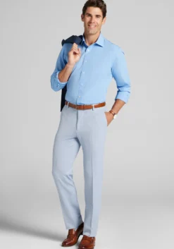 1905 Collection Traditional Fit Spread Collar Solid 4-Way Stretch Dress Shirt