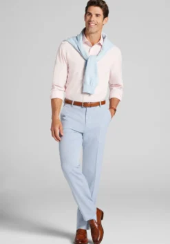 1905 Collection Traditional Fit Spread Collar Solid 4-Way Stretch Dress Shirt