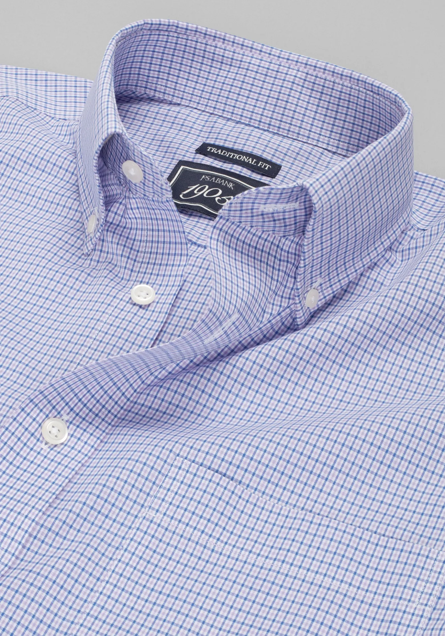 1905 Collection Traditional Fit Small Check Dress Shirt
