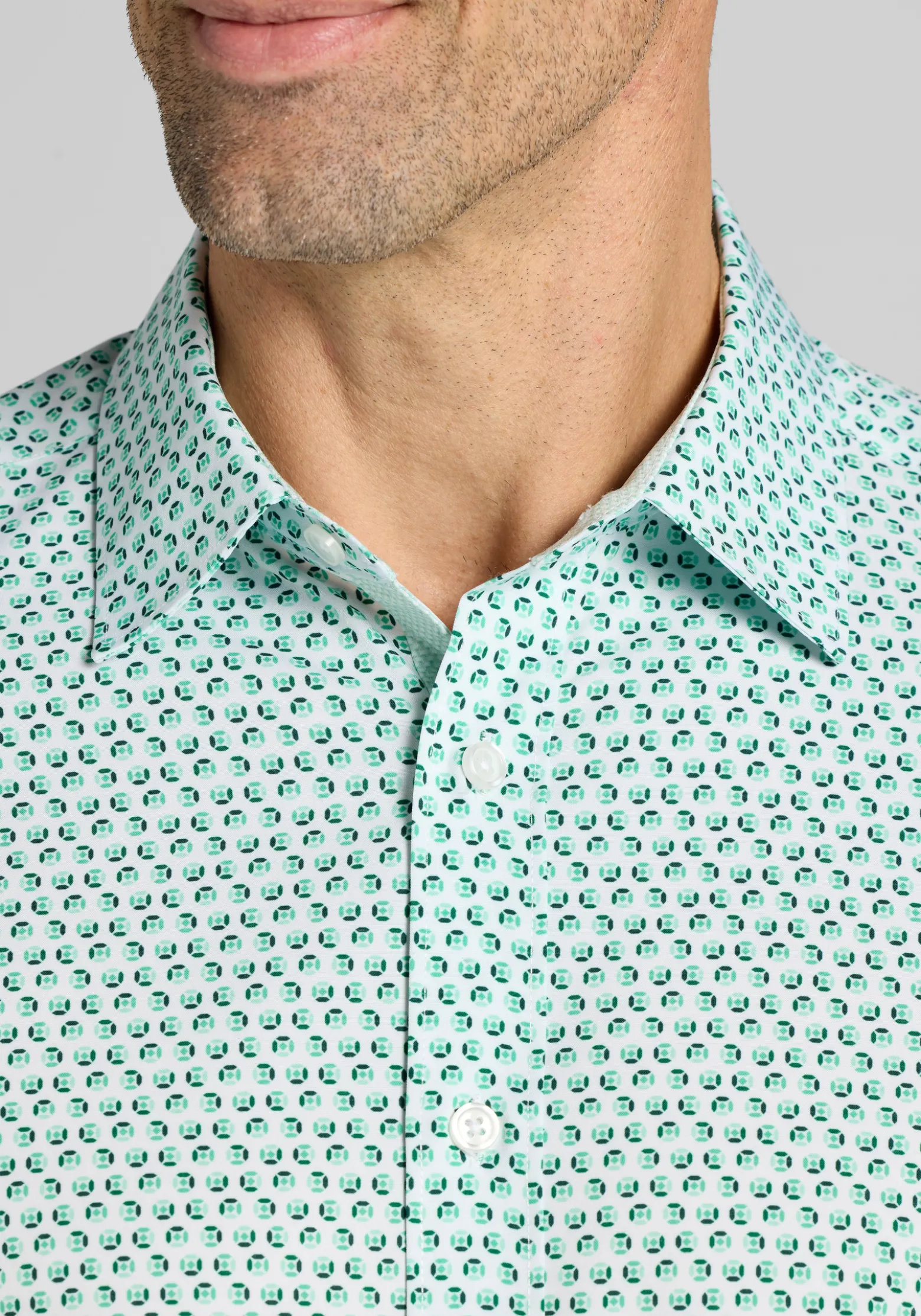 Con.Struct Slim Fit Circle 4- Way Stretch Long Sleeve Button Up Shirt CLEARANCE