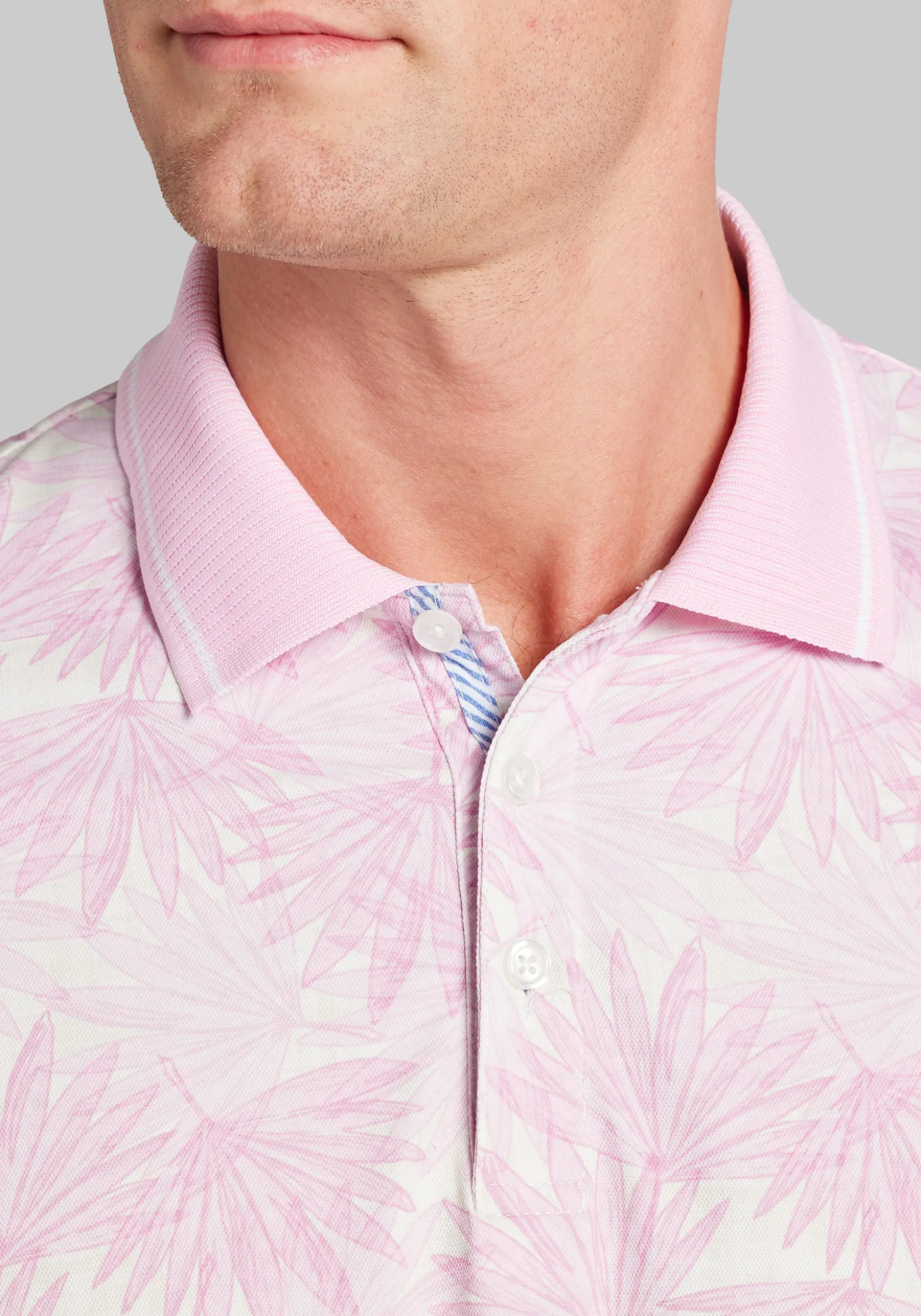 Con.Struct Slim Fit Palm Leaf Pique Polo CLEARANCE