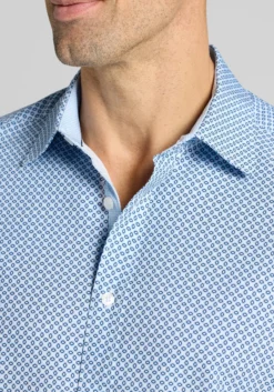 Con.Struct Slim Fit 4-Way Stretch Mini Geo Button Up Shirt CLEARANCE