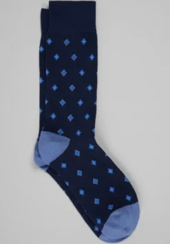 Diamond Pattern Socks, 1-Pair - Big & Tall