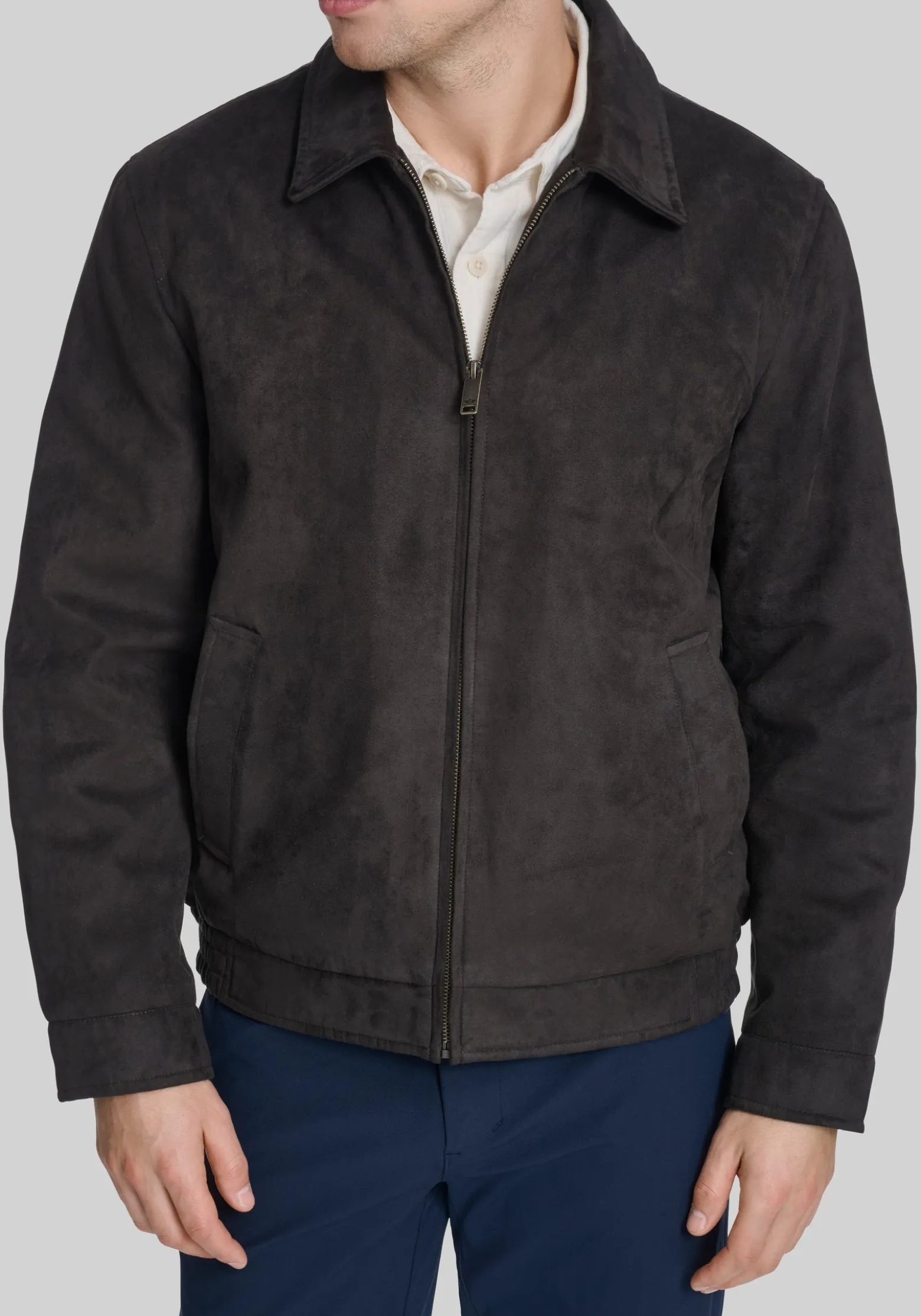 Dockers Tailored Fit Faux Suede Laydown Collar Jacket