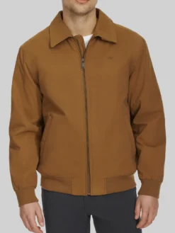 Dockers Tailored Fit Micro Twill Golf Bomber Jacket