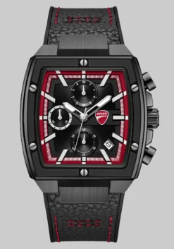 Ducati Chronograph Leather Strap Watch
