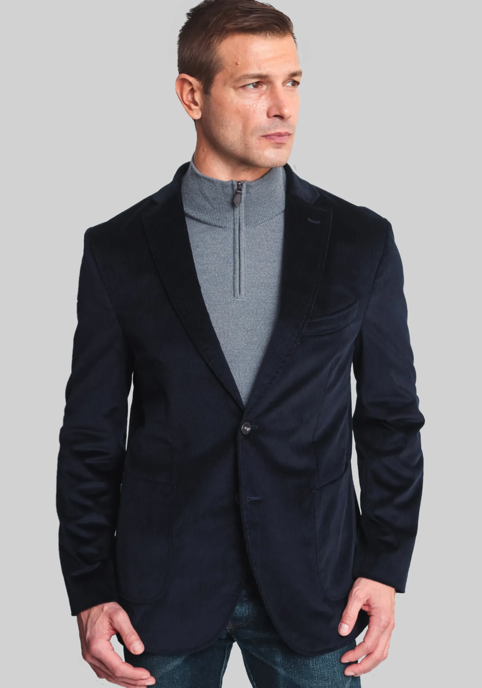 Gruner1949 Tailored Fit Corduroy 4-Way Stretch Sportcoat - Big & Tall
