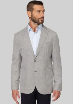 Gruner1949 Tailored Fit Linen Blend Stretch Knit Sportcoat