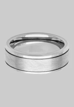 GTX 8mm Brushed Center Tungsten Carbide Band