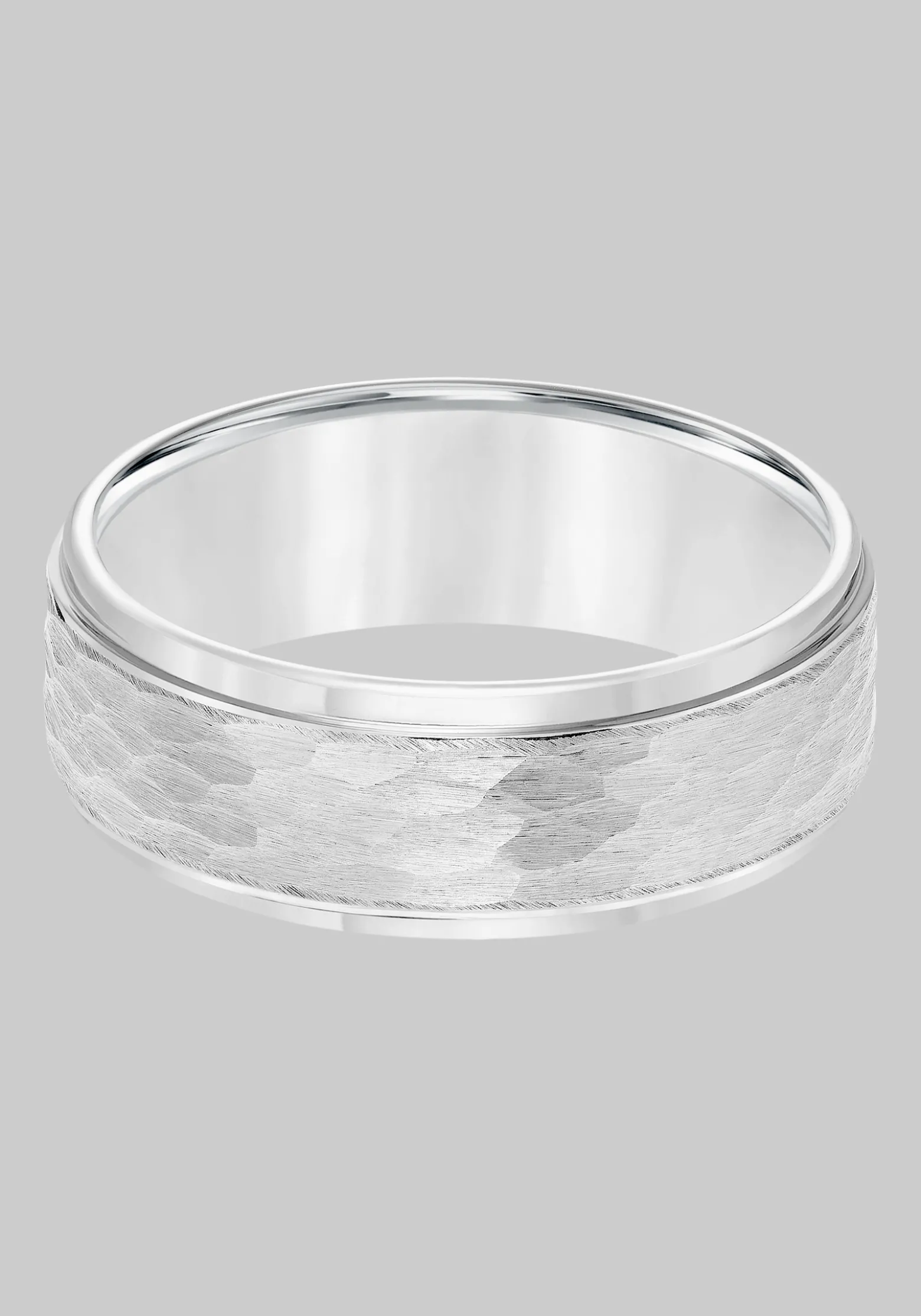 GTX 8mm Hammered Center Tungsten Carbide Band