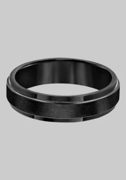 GTX 6mm Step Edge Satin Finish Center Tungsten Carbide Band