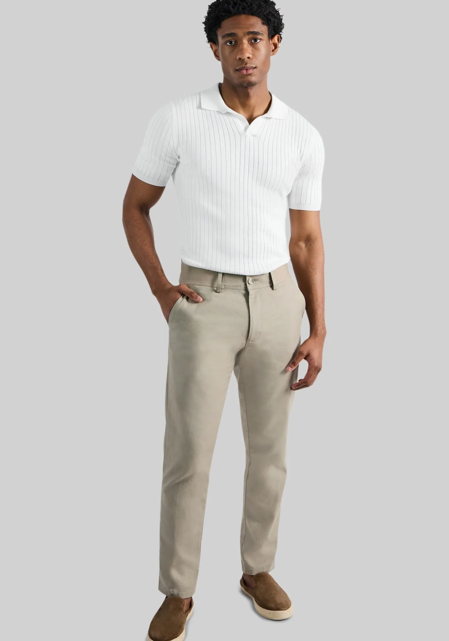 Haggar Slim Fit Johnny Collar Short Sleeve Sweater