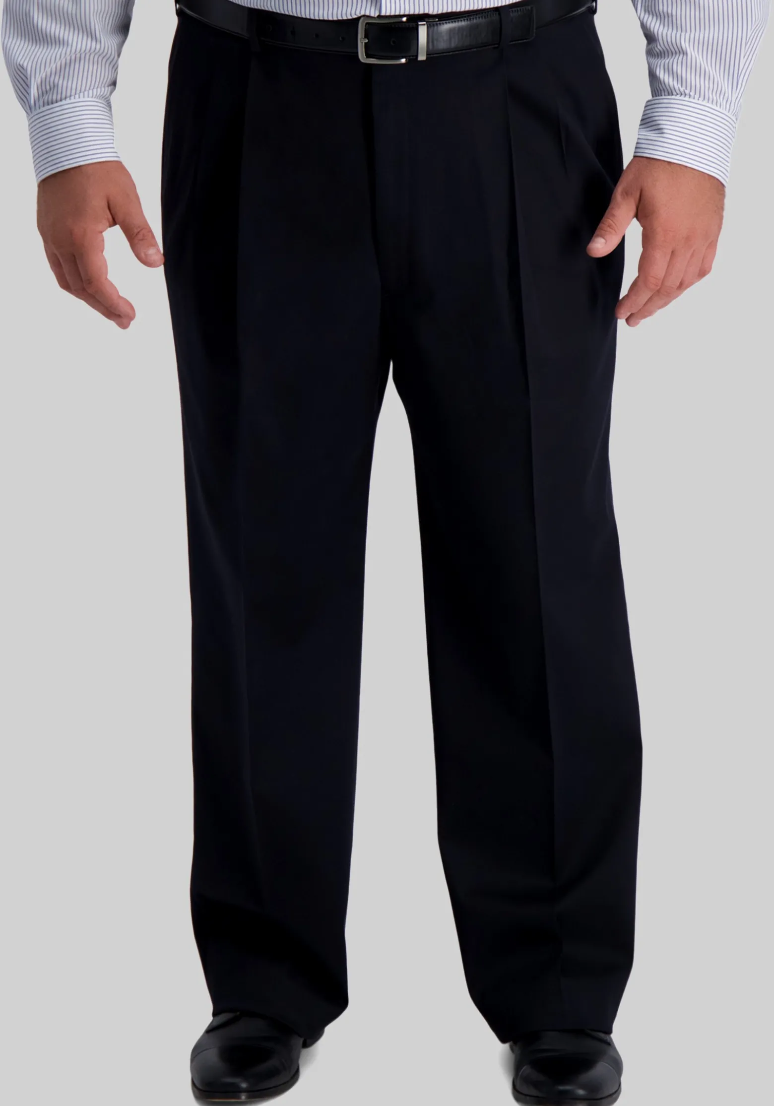 Haggar Traditional Fit Iron-Free Premium Classic Pleated Chinos - Big & Tall