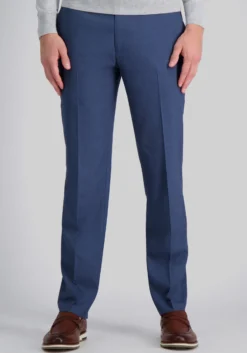 J.M. Haggar Straight Fit Flat Front Sharkskin Dress Pants