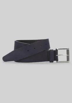 Johnston & Murphy Nubuck Roller Buckle Belt - Long