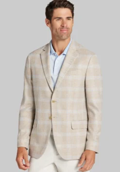 Jos. A. Bank Comfort Stretch Tailored Fit Plaid Sportcoat
