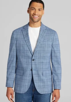 Jos. A. Bank Comfort Stretch Tailored Fit Plaid Sportcoat