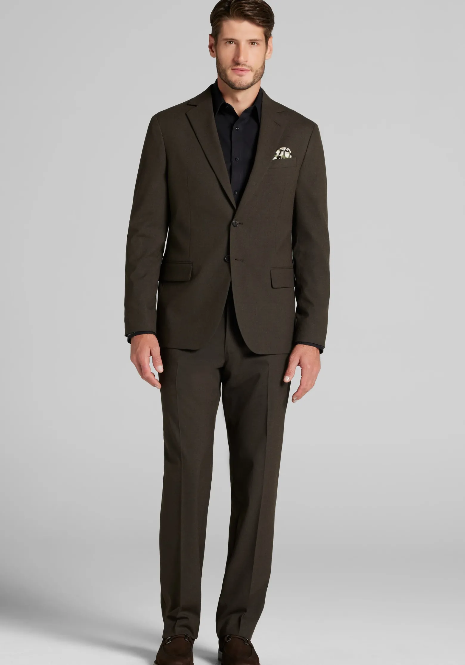 Jos. A. Bank Comfort Stretch Tailored Fit Solid Flannel Suit Separates Jacket - Big & Tall CLEARANCE