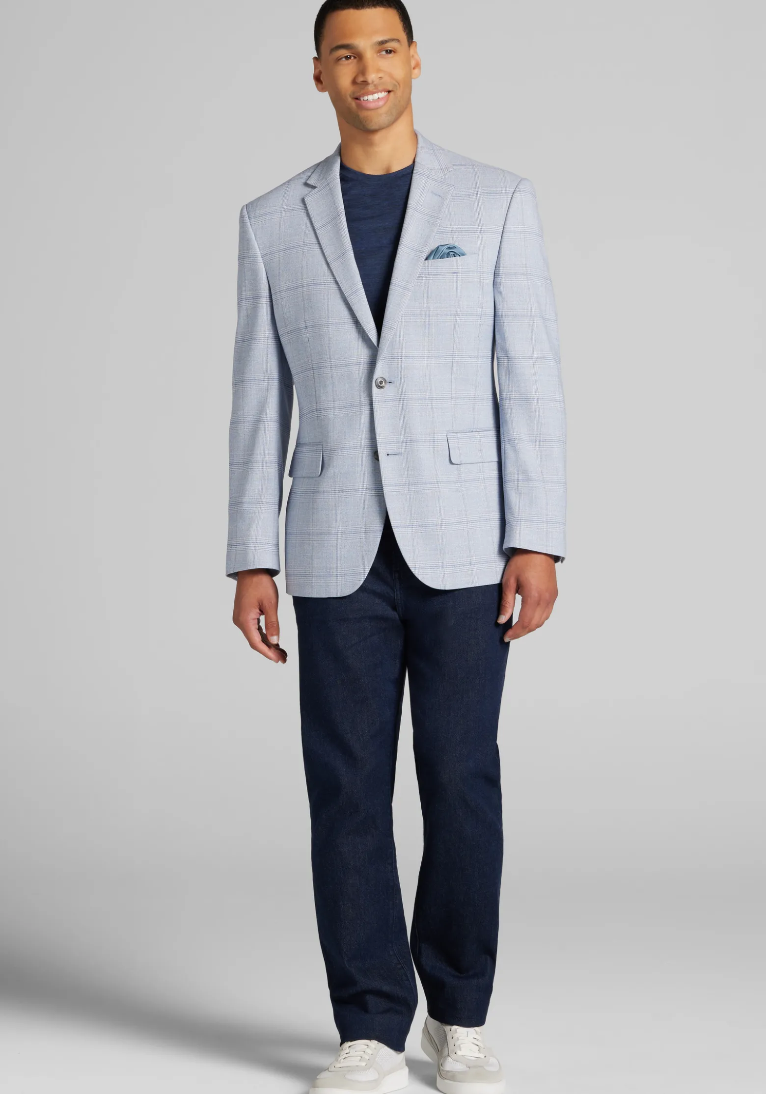 Jos. A. Bank Comfort Stretch Traditional Fit Plaid Sportcoat
