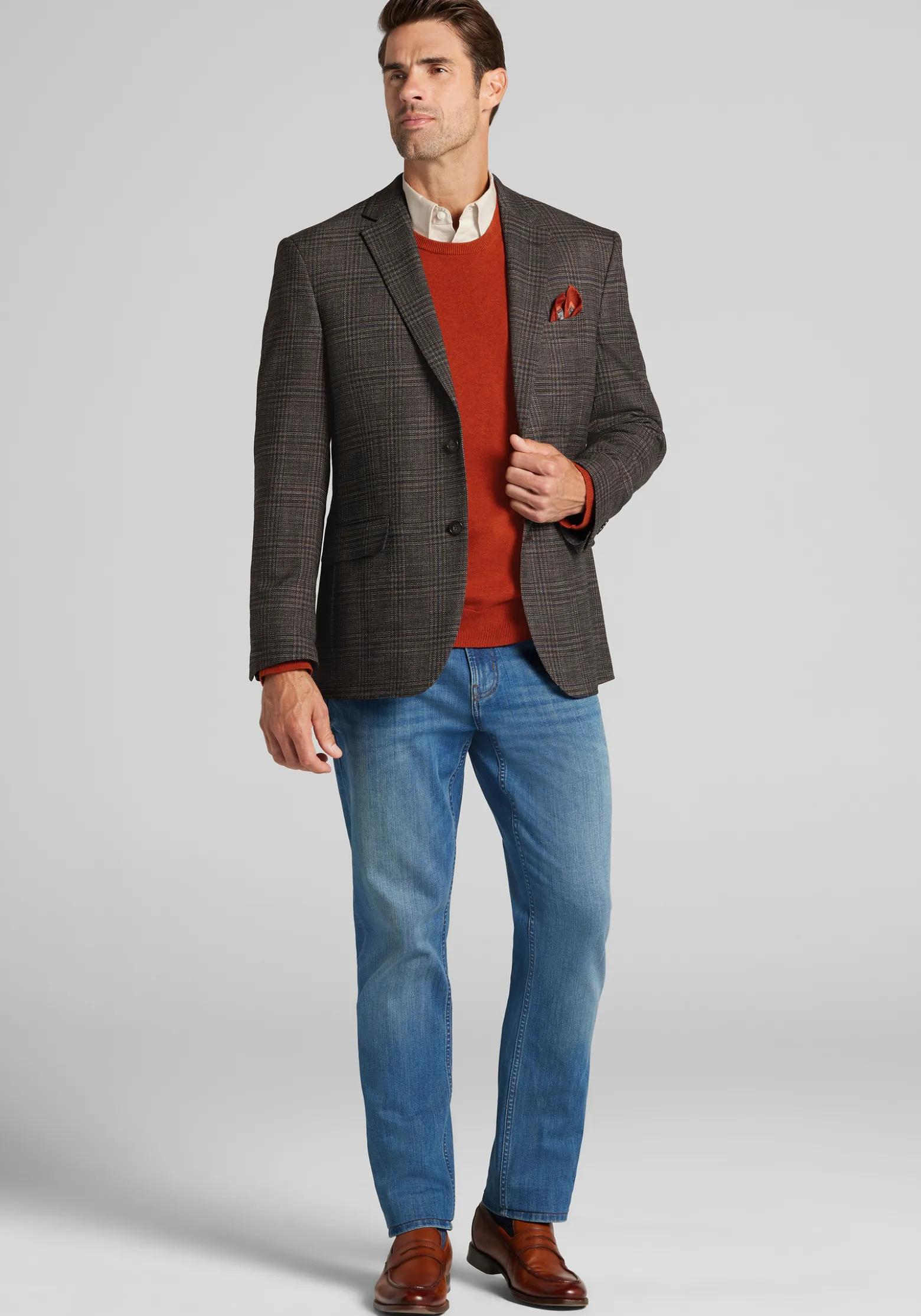 Jos. A. Bank Comfort Stretch Traditional Fit Plaid Sportcoat