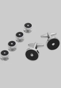 Jos. A. Bank Crystal Cufflink & Stud Set