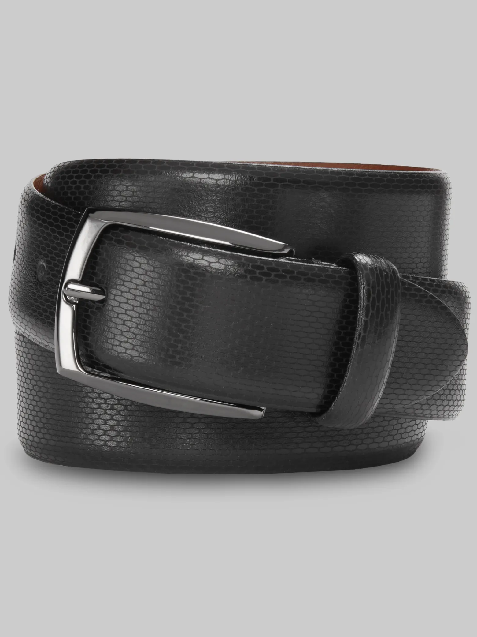 Jos. A. Bank Feather Edge Textured Leather Belt