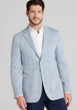 Jos. A. Bank Slim Fit Comfort Stretch Knit Plaid Sportcoat - Big & Tall