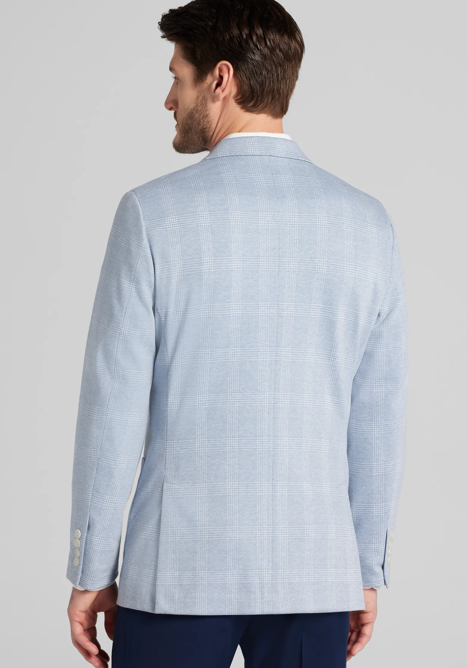 Jos. A. Bank Slim Fit Comfort Stretch Knit Plaid Sportcoat