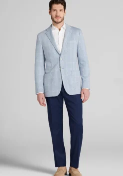 Jos. A. Bank Slim Fit Comfort Stretch Knit Plaid Sportcoat