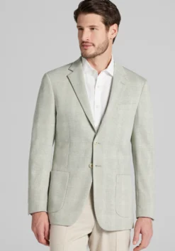 Jos. A. Bank Slim Fit Comfort Stretch Knit Plaid Sportcoat