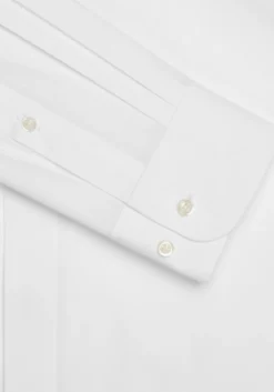 Jos. A. Bank Slim Fit Spread Collar Covered Placket Solid Dress Shirt