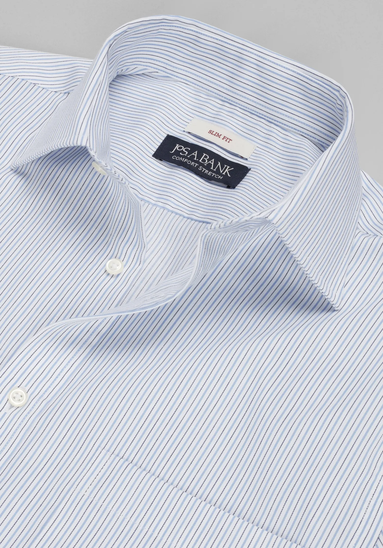 Jos. A. Bank Slim Fit Spread Collar Stripe Dress Shirt