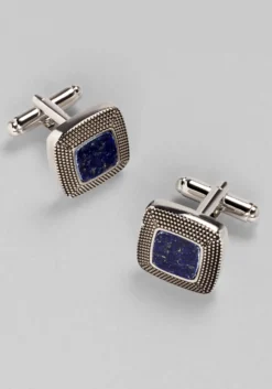 Jos. A. Bank Square Granulated Lapis Cufflinks