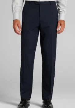 Jos. A. Bank Tailored Fit Chalk Stripe Comfort Stretch Suit Pants